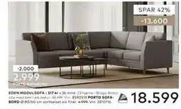 Skeidar EDEN MODULSOFA tilbud