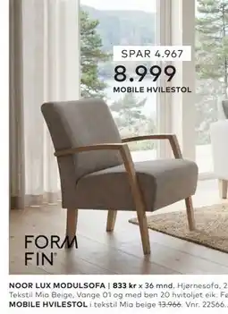 Skeidar MOBILE HVILESTOL tilbud