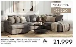 Skeidar BOSTON U-SOFA tilbud