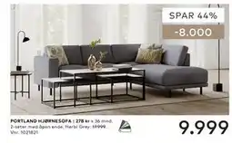 Skeidar PORTLAND HJØRNESOFA tilbud