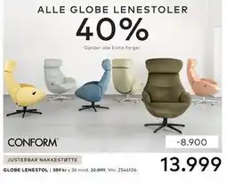 Skeidar GLOBE LENESTOL tilbud
