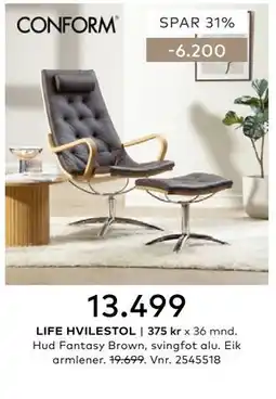 Skeidar LIFE HVILESTOL tilbud