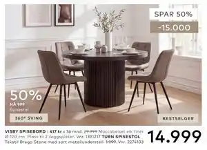 Skeidar VISBY SPISEBORD tilbud