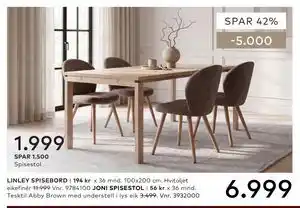 Skeidar LINLEY SPISEBORD tilbud
