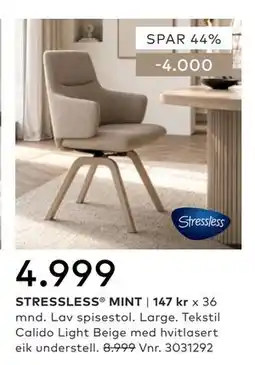 Skeidar STRESSLESS MINT tilbud