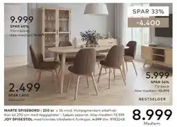 Skeidar MARTE SPISEBORD tilbud