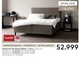 Skeidar SENSITIVE 400 REGULERBAR tilbud