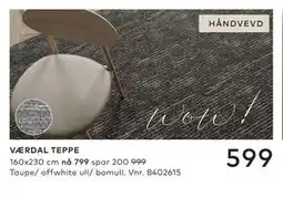 Skeidar VÆRDAL TEPPE tilbud