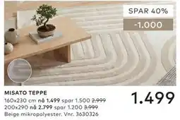 Skeidar MISATO TEPPE tilbud