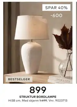Skeidar STRUKTUR BORDLAMPE tilbud