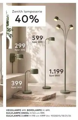 Skeidar BORDLAMPE tilbud