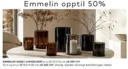 Skeidar EMMELIN VASE/ LYSHOLDER tilbud