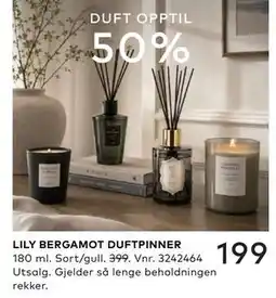 Skeidar LILY BERGAMOT DUFTPINNER tilbud