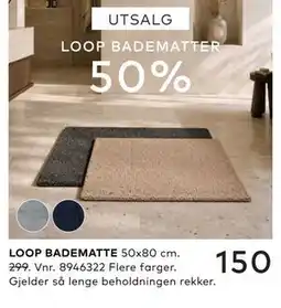 Skeidar LOOP BADEMATTE tilbud