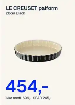 Jernia LE CREUSET paiform tilbud