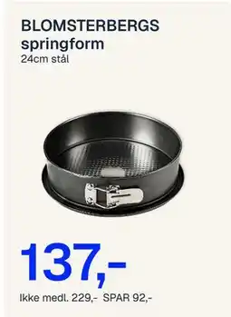 Jernia BLOMSTERBERGS springform tilbud