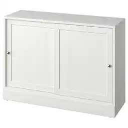 IKEA Havsta Skjenk, grunndel, hvit, 121x47x89 cm tilbud