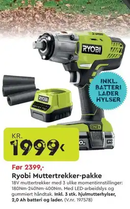 Mekk Ryobi Muttertrekker-pakke tilbud
