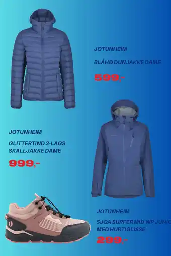Jotunheim blåhø dunjakke dame