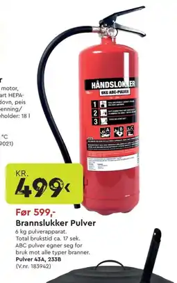 Mekk Brannslukker Pulver tilbud