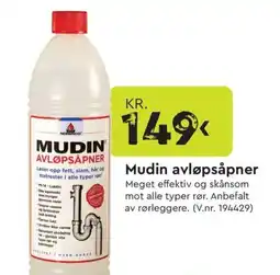 Mekk Mudin avløpsåpner tilbud