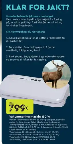 Mekk Vakummeringsmaskin 150 W tilbud