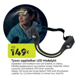 Mekk Tyzon oppladbar LED Hodelykt tilbud