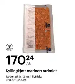 Storcash Jæder Kyllingkjøtt marinert strimlet tilbud