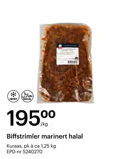 Storcash Biffstrimler marinert halal tilbud