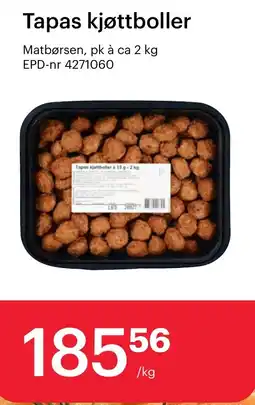 Storcash Tapas kjøttboller tilbud