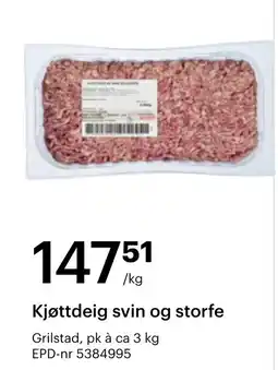 Storcash Kjøttdeig svin og storfe tilbud
