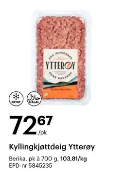 Storcash Kyllingkjøttdeig Ytterøy tilbud