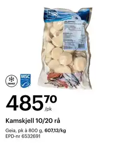 Storcash Kamskjell 10/20 rå tilbud