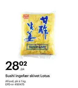 Storcash Sushi ingefær skivet Lotus tilbud