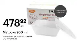 Storcash Matboks 950 ml tilbud
