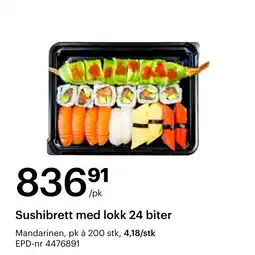 Storcash Sushibrett med lokk 24 biter tilbud