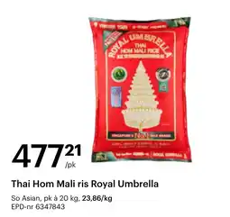 Storcash Thai Hom Mali ris Royal Umbrella tilbud