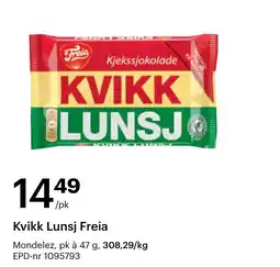 Storcash Kvikk Lunsj Freia tilbud