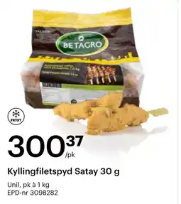 Storcash Betagro Kyllingfiletspyd Satay tilbud