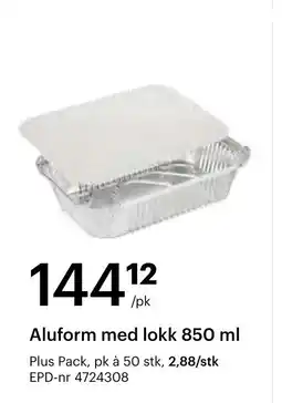 Storcash Aluform med lokk tilbud