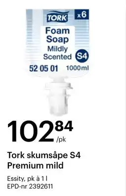 Storcash Tork skumsåpe S4 Premium mild tilbud