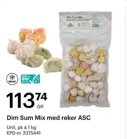 Storcash Dim Sum Mix med reker ASC tilbud