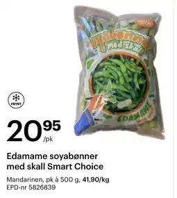 Storcash Edamame soyabønner med skall Smart Choice tilbud