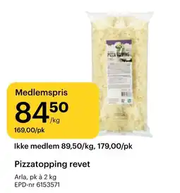 Storcash Arla pizzatopping revet tilbud