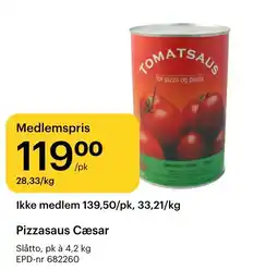 Storcash Pizzasaus Caesar tilbud