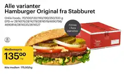 Storcash Orkla Foods Hamburger Original tilbud