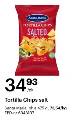 Storcash Santa Maria tortilla chips salt tilbud
