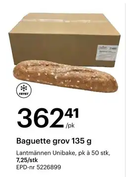 Storcash Lantmännen Unibake Baguette grov tilbud