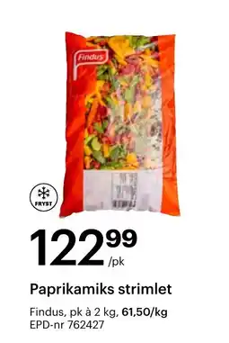 Storcash Findus paprikamiks strimlet tilbud