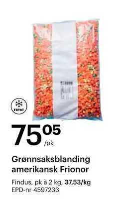 Storcash Grønnsaksblanding amerikansk Frionor tilbud